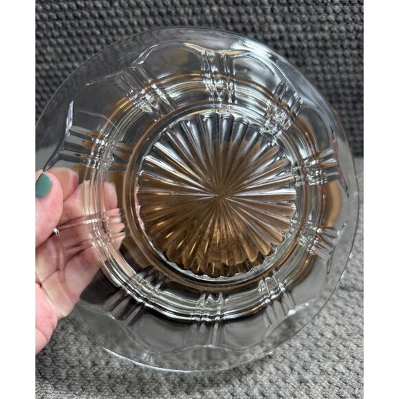 Anchor Hocking Colonial Knife & Fork Glass Butter Dish with lid - Picture 5 of 6